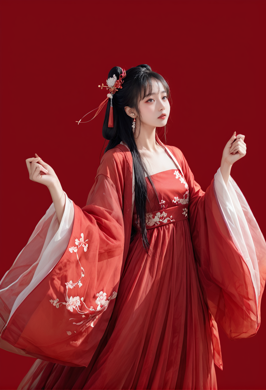 29325-3324008304-red background,,ruanyi0750,hanfu,wide sleeves,red dress,see-through,_lora_0750 Large sleeve shirt Hanfu_v1_pony_0.8_, score_9,sc.png